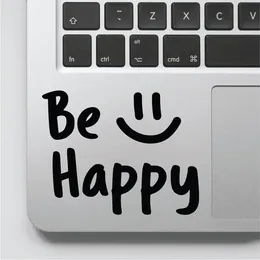 Seja feliz decalque citações positivas decalques de parede de vinil para laptop interruptor de luz palavras motivacionais adesivos de arte mural removível