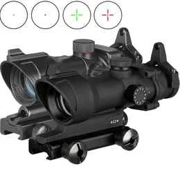 Tactiques ACOG 1X32 Tactical Red Dot Sight Optical Rifle Scopes ACOG Red Dot Scope Hunting Scopes green Crosshair With 20mm mount