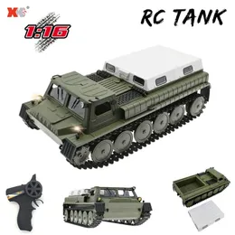 ElectricRC Car WPL E1 116 RC Tank 24G Remote Control 4X4 Off Road 4WD Crawler Tracked Climbing Vehicle Electric Toy Gift for Boys 230605