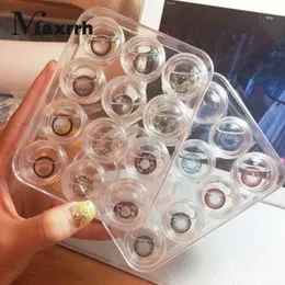 Sunglasses Cases 12Pcslot Contact Lens Box Holder Portable Small Lovely Clear Eyewear Bag Container Lenses Soak Storage Caseno Glasses 230605