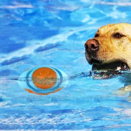 Ufbemo Pet Training Ball Toys Dog Water Floating Training Throwing Flying Disc Interactive Toy för små medium och stora hundar