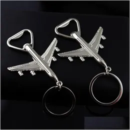 Key Rings Metal Airplane Bottle Opener Ring Plane Model Summer Beer Openers Keychain Holders Kitchen Bar Hand Tools Will And Sandy F Dhas1
