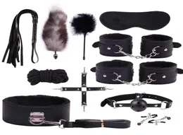 Other Fashion Accessories Sm Sexy Leather Plush 1 Set of Adult Binding Handcuffs Designers Tail Anal Plug Training Props X6475649110