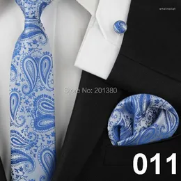 Bow Ties 2023 Silk Neck Tie Set For Men Necktie Cufflinks Pocket Squares