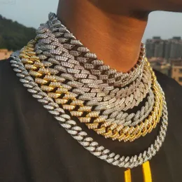 Colar de diamante masculino Horizon Hip Hop banhado a ouro 18k com gelo cubano corrente bling Cz