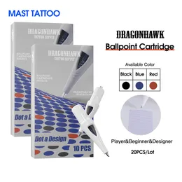 Иглы татуировки Dragonhawk Ballpoint Tattoo Cartridge Иглы для начинающих дизайнерские дизайнерские практики рисования тату