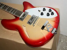 Guitarra elétrica personalizada Cherry Sunburst 360 12 cordas corpo semioco