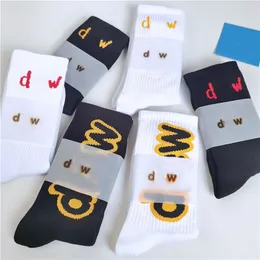 Rhude Men Socks Simple Letter High Quality Cotton European American Street Trend Socks Men Women Socks Couple In-Tube