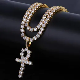 Hänge halsband Jinao Cross Pendants Gold Silver Plated Fashion CZ Crystal Zircon Stone Halsband Julpresent