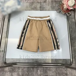 shorts jeans de cor marrom para meninos, shorts de tecido de uma peça, shorts de banho de verão, calças curtas de praia para meninos de marca, calças de banho para crianças, calças curtas