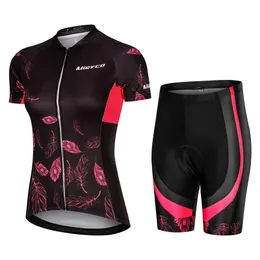 Conjuntos de Camisas de Ciclismo Pro Feminino Conjunto de Roupas de Bicicleta MTB Feminino Roupas de Bicicleta de Corrida Ropa Ciclismo Menina Roupa de Ciclo Bib Short Pant Pad 230605