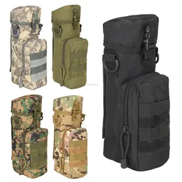 Hydration Gear Tactical Molle Water Bottle Pouch Nylon Outdoor Military Travel Kettle Bag with Shoulder Strap 230605