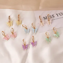 Multi-color Butterfly Alloy Acrylic Earrings Female Personality Creative Sweet Charm Earrings Jewelry Gift Accessories In Bulk