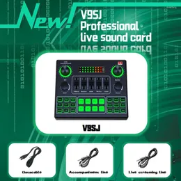 Microphones FULL-V9SJ Sound Card External Audio Mixer Live Voice Changer Mixing Console Phone Computer Dedicated