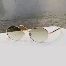 Retro Round Sunglasses Gold Havana Brown Shaded Men Women Sunnies Gafas de sol Designer Sunglasses Shades Occhiali da sole UV400 Protection Eyewear