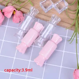 1PCS Portable 3,9 ml Śliczna pusta cukierka kształt błyszcząca rurka przez czysty pusty płynny szminka do napełniana pojemnik