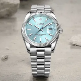 Watches CADISEN New Men's Mechanical Automatic Top Luxury C3 Luminous AR Sapphire MIYOTA 8215 100M Waterproof Gift Watch for Men P230606