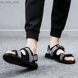 Big Man Casual Homme S Praia 44 gumowa męska oddychająca sandalias Sandalles Sport Homens Sandale Flat Comfort Letnia plaża w L230518