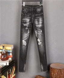 2020 latest listing skinny jeans for men ripped holes jeans Motorcycle Biker Denim pants Men Brand fashion Designer Hip Hop Mens J8868443