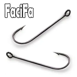 Anzóis de pesca 2550100 pçs Anzóis de ilhós grandes Haste longa farpada Redondo Articulação Gancho Anel de olho Worm Isca Spoon Spinner 230606