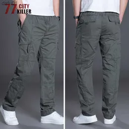 77City Killer Casual Pants Men Plus Size 5XL 6XL Cotton Breathable Joggers Men Military Straight Multi-pocket Work Trousers Male L230520