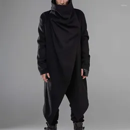 メンズトレンチコート長袖の男性ソリッドカラーファッションスカーフハイカラープレミアムジャケットストリートトレンドスタイル