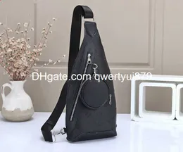 Tasarımcı Duo Göğüs Crossbody Bag Avenue Sling Omuz Çantası Damier Ayarlanabilir Kayış Trend Sırt Çantası Erkekler Lüks Monogramlar Deri Açık Mekan Paketleri