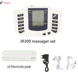 Vestidos estimulador muscular elétrico russo/inglês botão terapia massageador pulso dezenas acupuntura massagem de corpo inteiro relaxar cuidados 16 almofadas