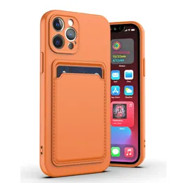 Liquid Silicone Wallet iPhone 12 13 mini 11 14 Pro Max Card Holder Slot Case for iPhone XR Xs 8 Plus Slim Pocket Cover