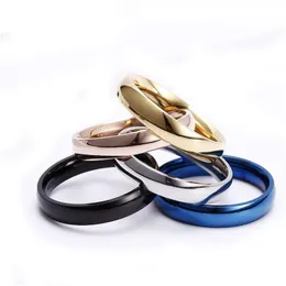 Band Rings Stainless Steel Blank Ring Gold Blue Simple Finger Women Mens Fashion Jewelry Will And Sandy Gift Drop Delivery Dhtrx