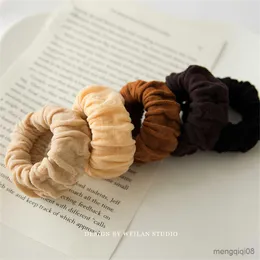 Outros laços de cabelo plissados coloridos anel de toalha para mulheres anel de cabelo versátil suporte alto corda acessórios de cabelo