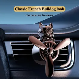 Car Air Freshener Car Fragrance Auto Air Freshener Cool Bulldog Pilot Rotating Propeller Air Outlet Perfume Flavoring Accessories 230605