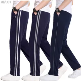 Pantaloni sportivi da uomo unisex Pantaloni sportivi casual da uomo Pantaloni bastoncini a righe Pantaloni dritti riflettenti Pantaloni da lavoro semplici L230520