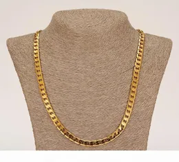 P Classic Cuban Link Chain Necklace Bracelet Set Fine 18k Real Solid Gold Filled Fashion Men Women 039 S Jewelry Accessories Pe2457717