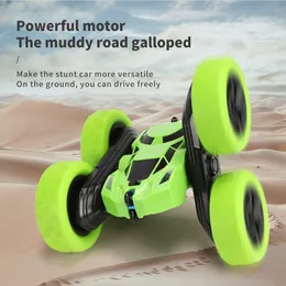 ElectricRC Car RC Stunt Children Double Sided Flip 24G Remote Control 360 Degree Rotation Off Road Rc Drift Cars For Boys Gift Toys 230605