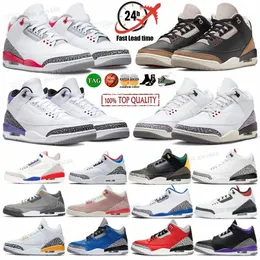 3 Basketballschuhe 3s Fire Red Pine Green Cardinal Red Racer Blue Dark Iris Muslin Cool Grey Fragment UNC Laser Orange Männer Frauen Trainer Sneakers 36- W8JC #