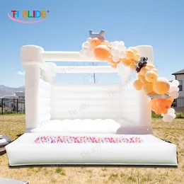 10x10ft 3x3m Inflatable Wedding Bouncer white birthday Jumper Bouncy Castle with ball pit,White bouncy house inflatable bouncy castle all white bounce house