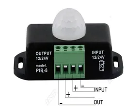 12V 24V Sensor Switch LED Dimmer Motion Timer for LED Strip Light Tape Infrared Detection 6A 12 Volt 24 Volt Induction Range 8m 2905334