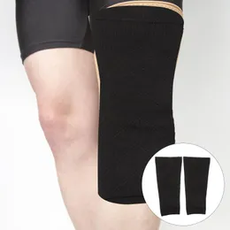 膝パッド2ペア弾性子牛靴下スポーツ圧縮脚の袖の通気性のあるランニング