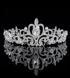 Shining Beaded Crystals Wedding Crowns 2019 Bridal Crystal Veil Tiara Crown Headband Hair Accessories Party Wedding Tiara 6438455