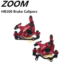 Bike Brakes ZOOM XTECH HB100 Hydraulic Disc Brake Calipers Front Rear Black Red Gold Blue Purple Brake For MTB Bicycle Brake Set 230606