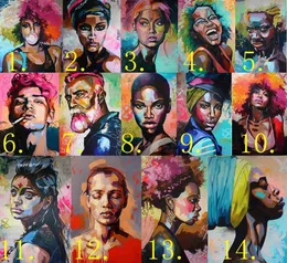 Rzemiosła liczba majsterkowiczów malowanie afrykańskiej kobiety portret malowanie farby według liczb Streszczenie wystrój ściany kolorowanki według liczb Afro Custom