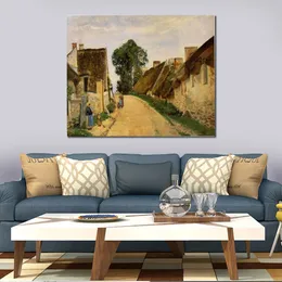 인상주의 카밀 리포 사로 그림 수제 캔버스 아트 빌리지 스트리트 auvers-sur-oise landscapes 벽 장식 현대