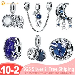 925 Sterling Silver for pandora charms authentic bead DIY Pendant women Bracelets beads Necklace Starry Sky Series