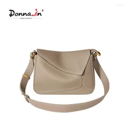 أكياس الكتف Donna-inwhide Heymetric Women Tote Deltarm Bag Leather Leather Layine Solid Solid Design Messenger Cross-Body