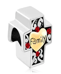 Tell your story DIY jewelry Love Family Religion Cross European Bead Fit Chamilia Biagi Charm Bracelet4467540