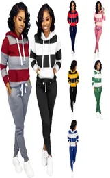 WinterThick and fluffy Women039s set Tracksuit Full Sleeve Hoodied Sweatshirt Pockets Pants Suit Two Piece Set Outfits sweatsui5612612