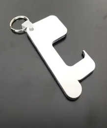 Sublimation Keychain NonTouch Door Handle Keychain Wooden MDF DIY Blank Key Rings Safety Touchless Door Opener Party favor GGA3816006336