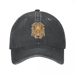 Berets Rastafarian Lion z Judah w słuchawkach Baseball Cap Cowboy Hat szczyt Bebop Hats Mężczyźni i kobiety