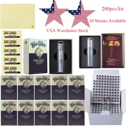 USA Stock Big Chief 0.8ml Atomizers Carts 10 Strains 200pcs Per Lot Vape Cartridges Packaging Green Copper E Cigarettes Vaporizers Empty With Box Pack